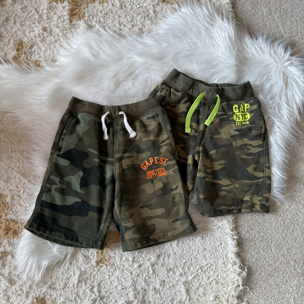 Gap Kids Mixed Camo Shorts Bundle 6-7